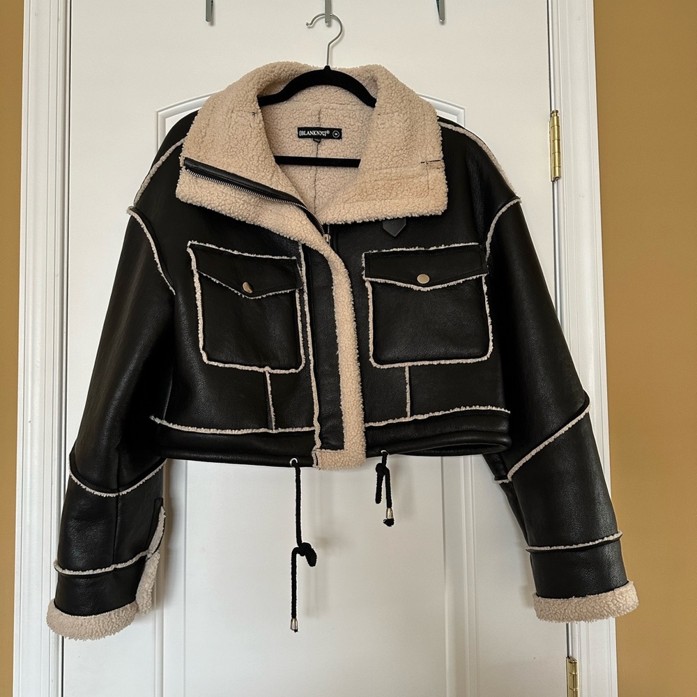 Blank NYC Sherpa Bonded Moto Jacket